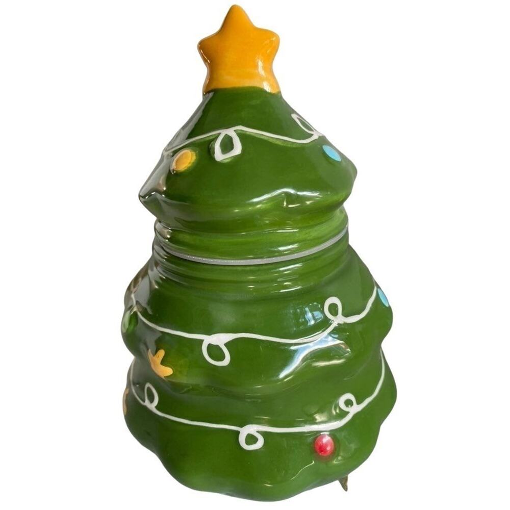 Boston warehouse christmas tree ceramic jar